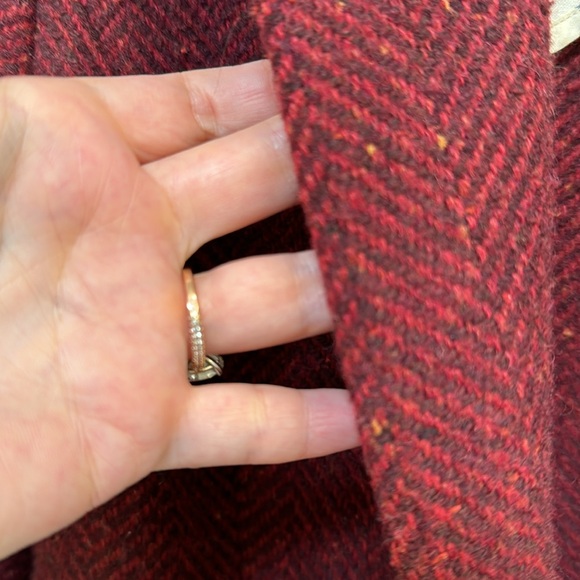 Wool jacket. Subtle herringbone weave. Purchased at Anthropologie Copper buttons - Picture 2 of 5